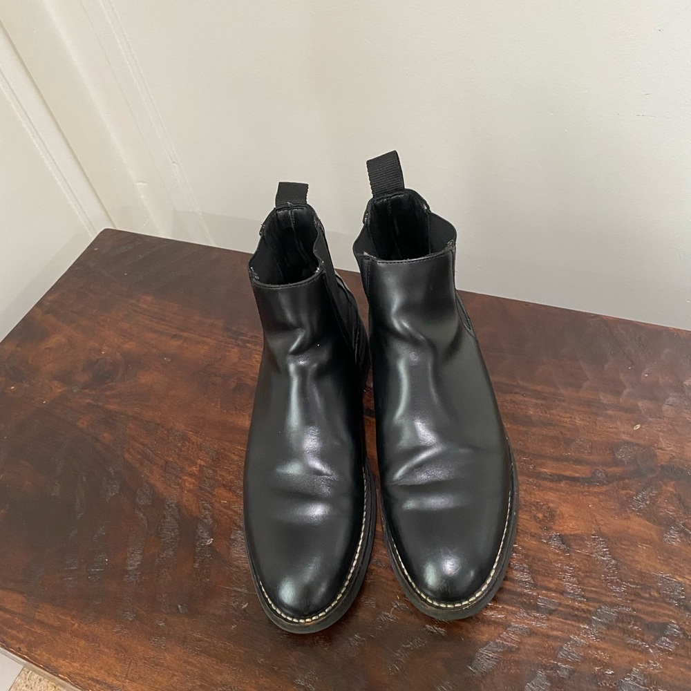 Thursday Boot Company Polished Black Leather Boots